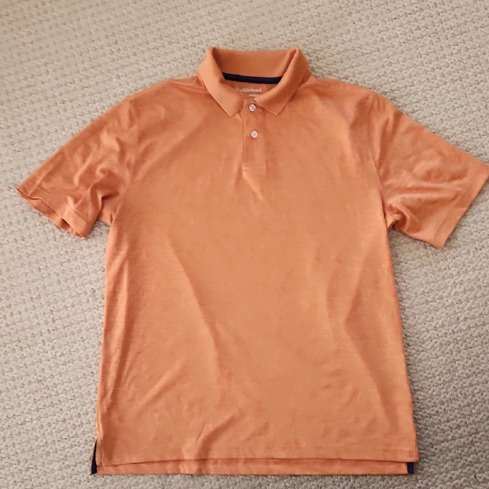 Saddlebred Mens Orange Polo Shirt